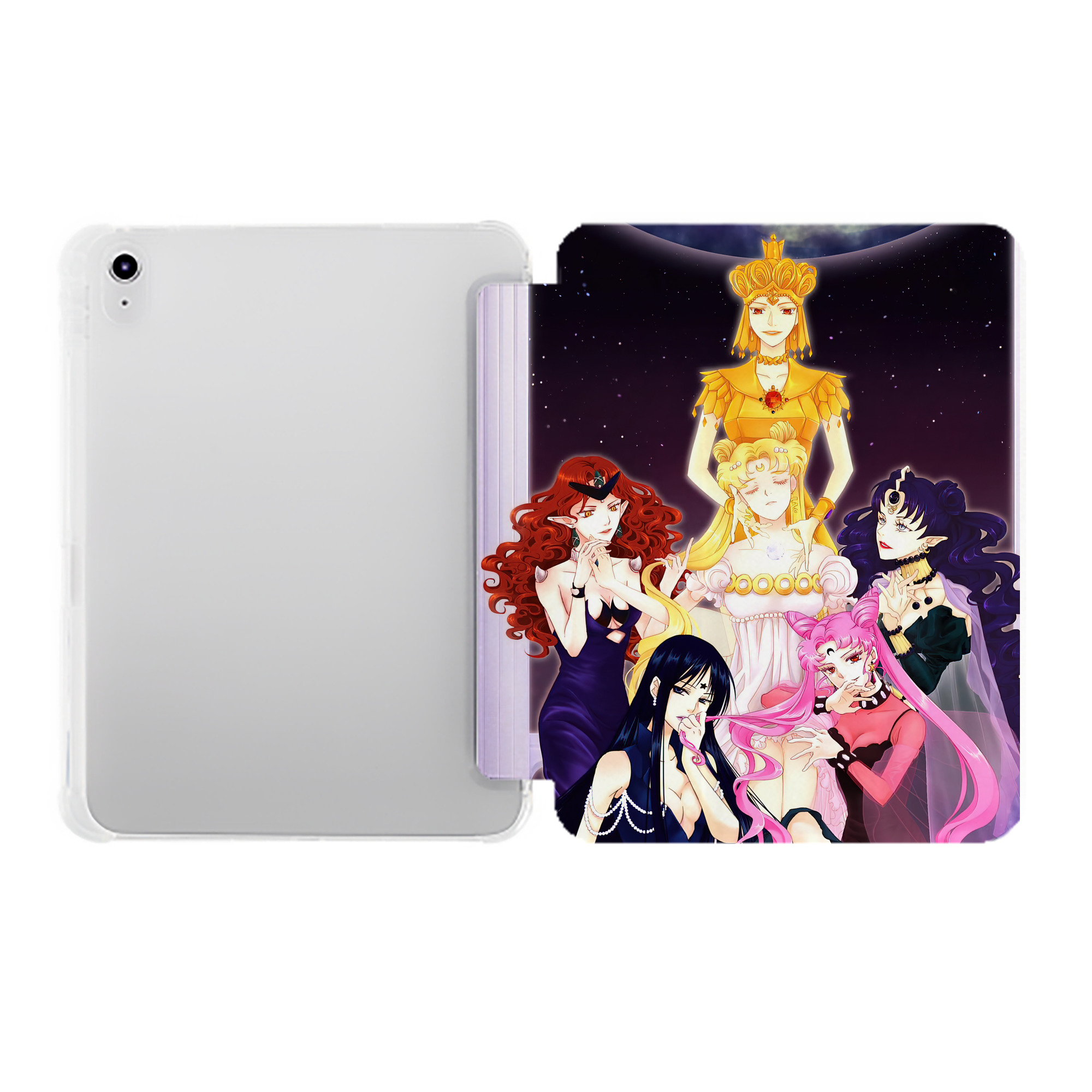 （画像用） 美少女戦士セーラームーン Sailor Moon IPad ケース ペン収納付き 三つ折りスタンド PUレザー×シリコン 対応機種9.5/10.5/10.9インチ